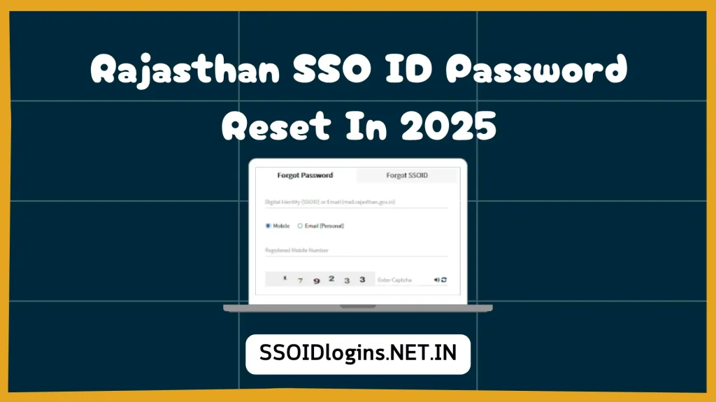 Rajasthan SSO ID Password Reset