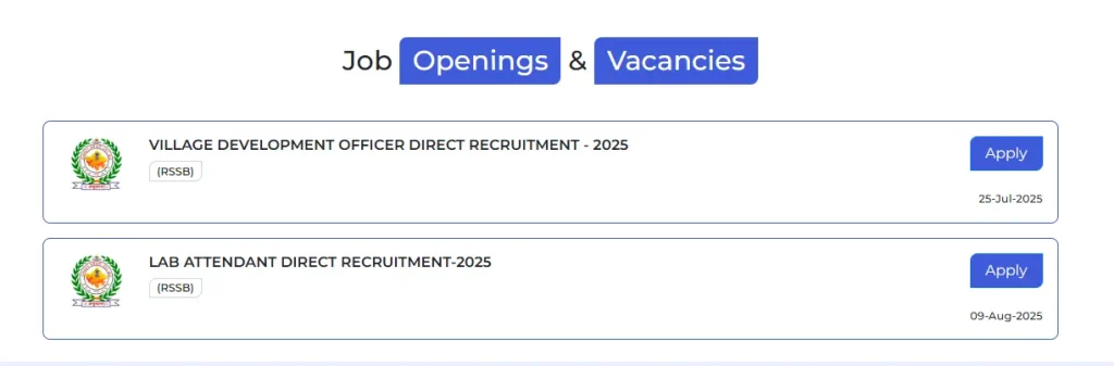 Recruitment Vacancies